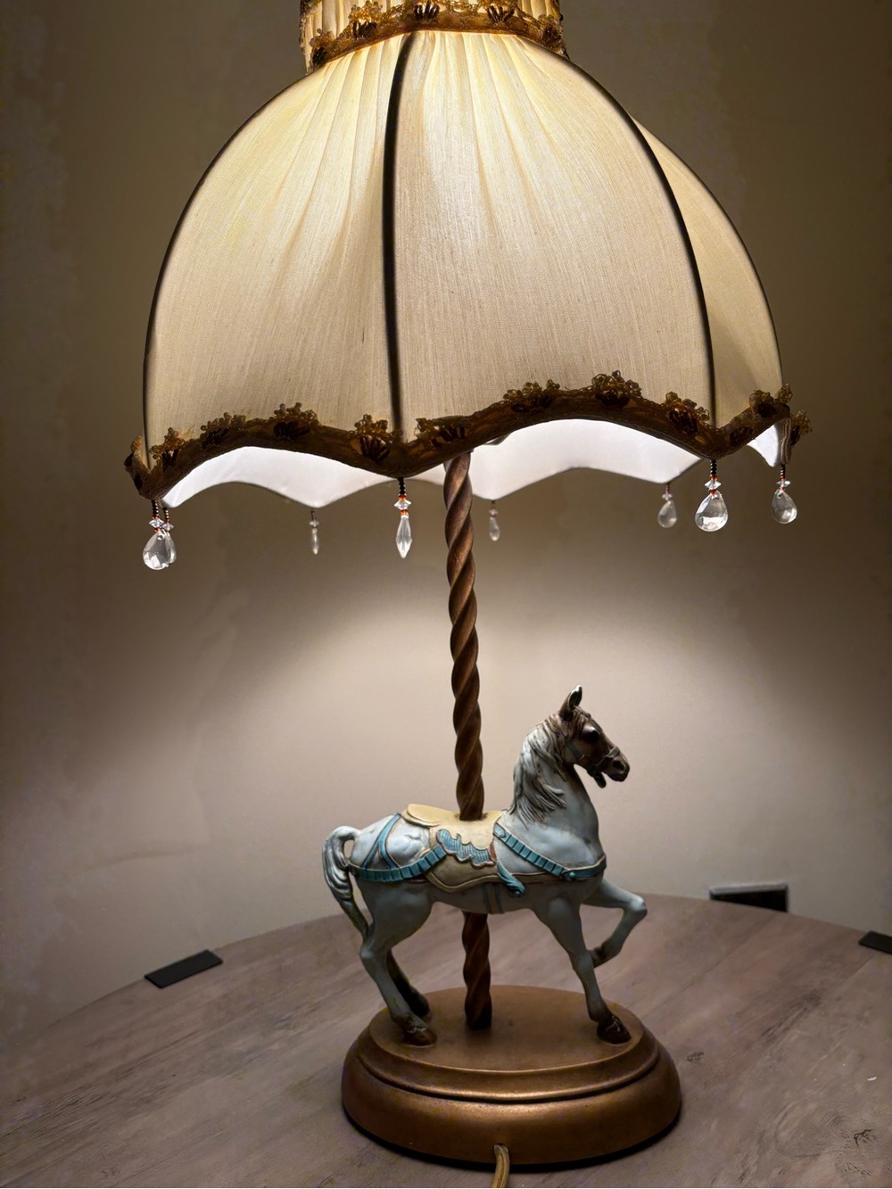 Vintage horse lamp